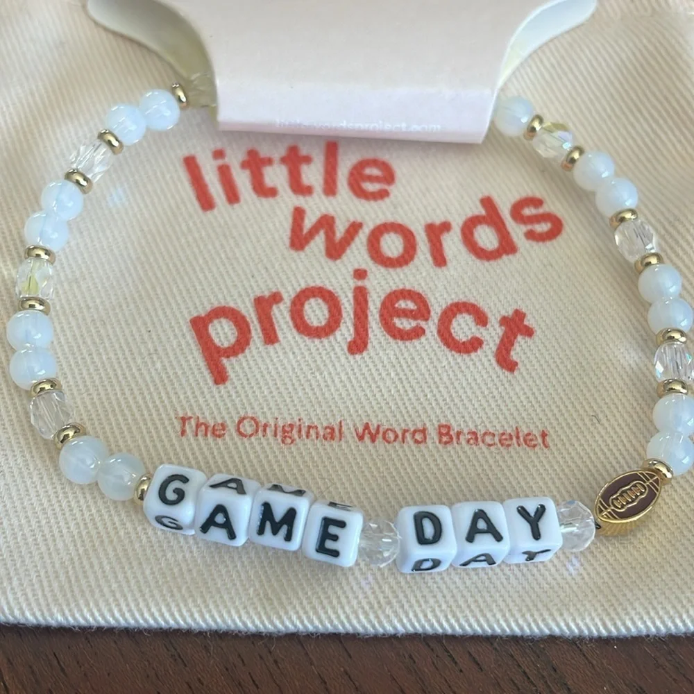 Little Words Project Game Day football bracelet new stretch fandom jewelry